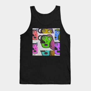 Rainbow Robot Lady Tank Top